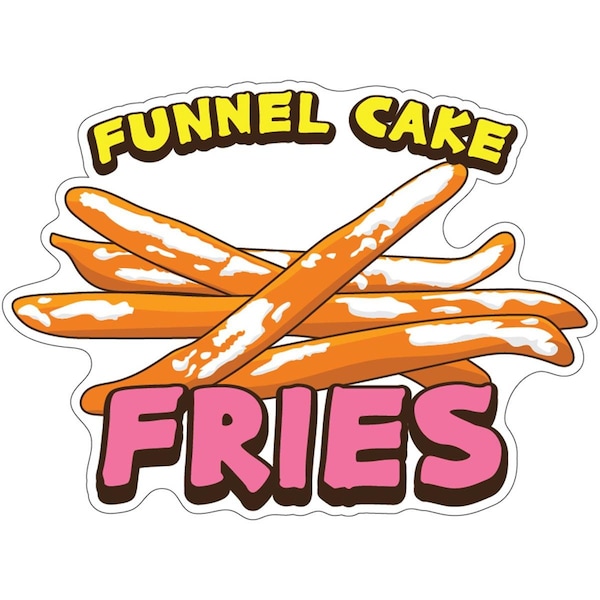 Amistad 8 in. Decal Concession Stand Food Truck Sticker - Funnel Cake Fries AM2016328 - main